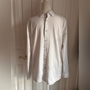 TED BAKER LONDON Men Shirt with Beautiful Details, White, Size 4